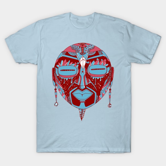 Pastel Tones African Mask 2 T-Shirt by kenallouis